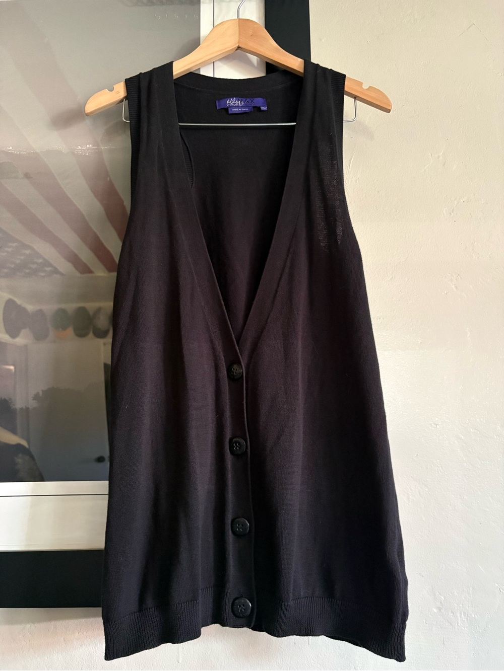 Miley Cyrus for Max Azria-Sleeveless Button-Front Knit Vest